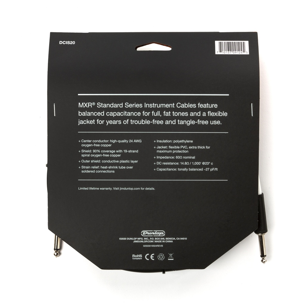 MXR Instrument Cable, 20 Ft