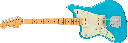 Fender American Professional II Jazzmaster® Left-Hand, Maple Fingerboard, Miami Blue