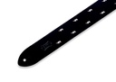 Levy's M12LBC-BLK 2" Wide Black Chrome-tan Leather Guitar Strap