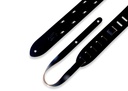 Levy's M12LBC-BLK 2" Wide Black Chrome-tan Leather Guitar Strap