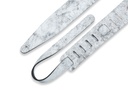 Levy's MG317BOG-WHT 2 1/2" Wide White Garment Leather Guitar Strap