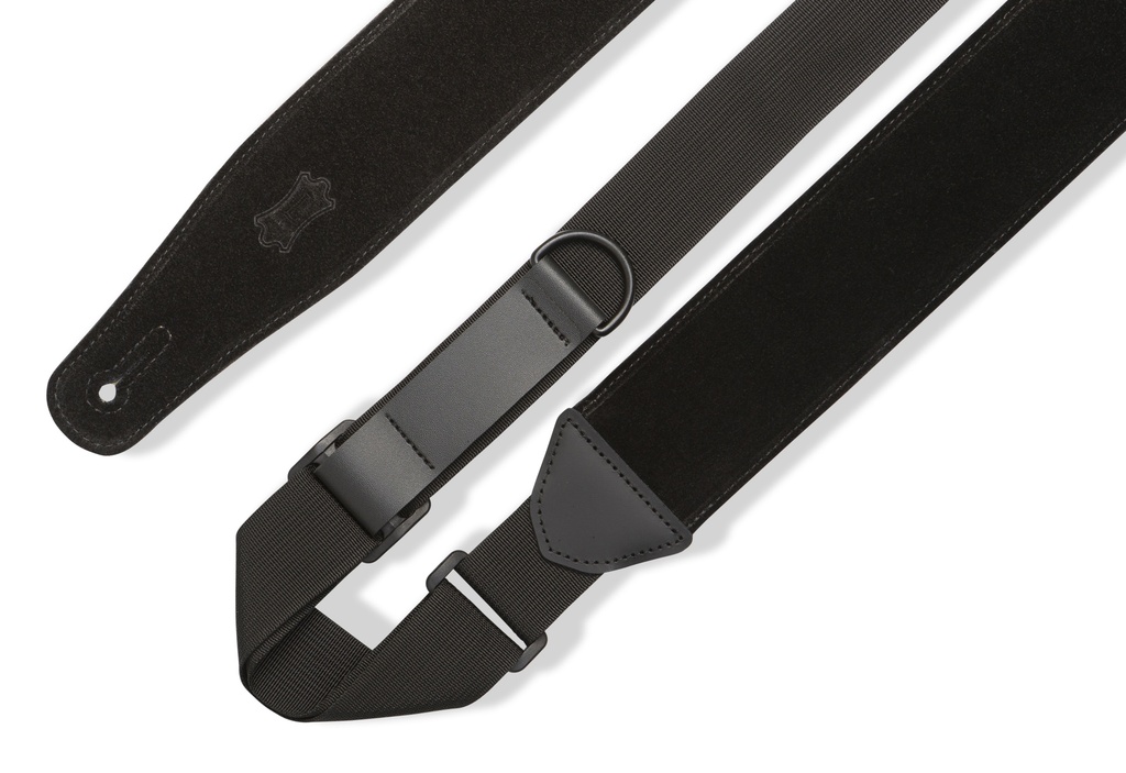 Levy's MRHSP-BLK 25" Wide Suede RipChord™ Guitar Strap