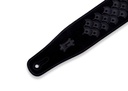 Levy's MS26DE-BLK 2 1/2" Wide Brown Suede Leather Guitar strap