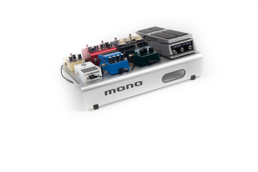 MONO Pedalboard Small, Silver and Club Accessory Case 2.0, Black