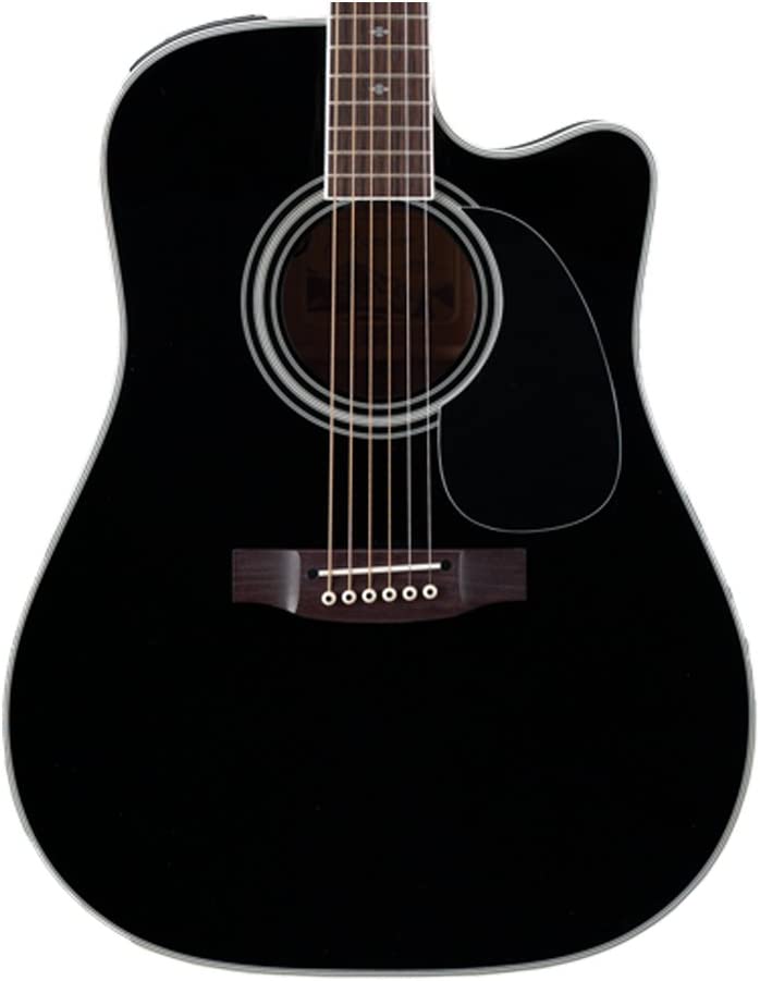 Takamine Legacy EF341SC Dreadnaught Acoustic Electric Guitar, Black
