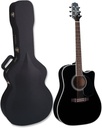 Takamine Legacy EF341SC Dreadnaught Acoustic Electric Guitar, Black