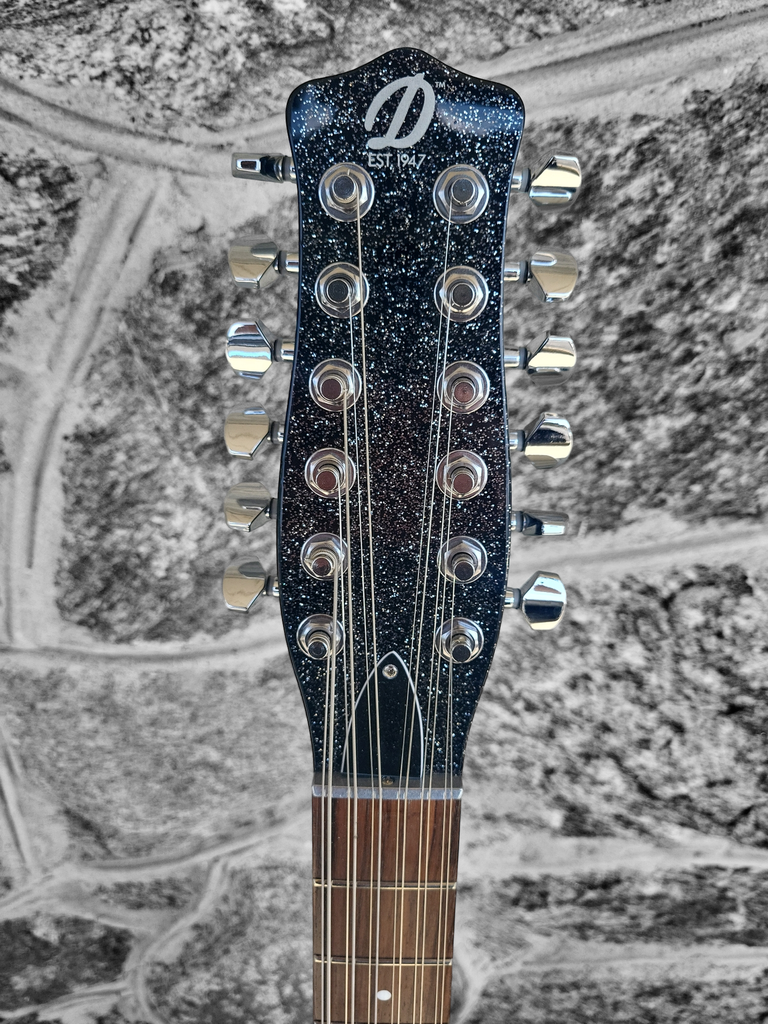 Danelectro 59X 12-String Electric Guitar, Black Metalflake