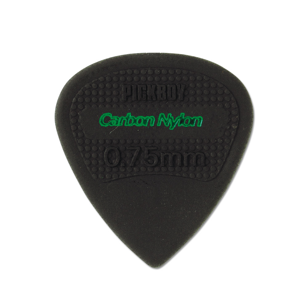 Pickboy Edge, Sharp Tip, Carbon/Nylon, 0.75mm, Green, 10 picks
