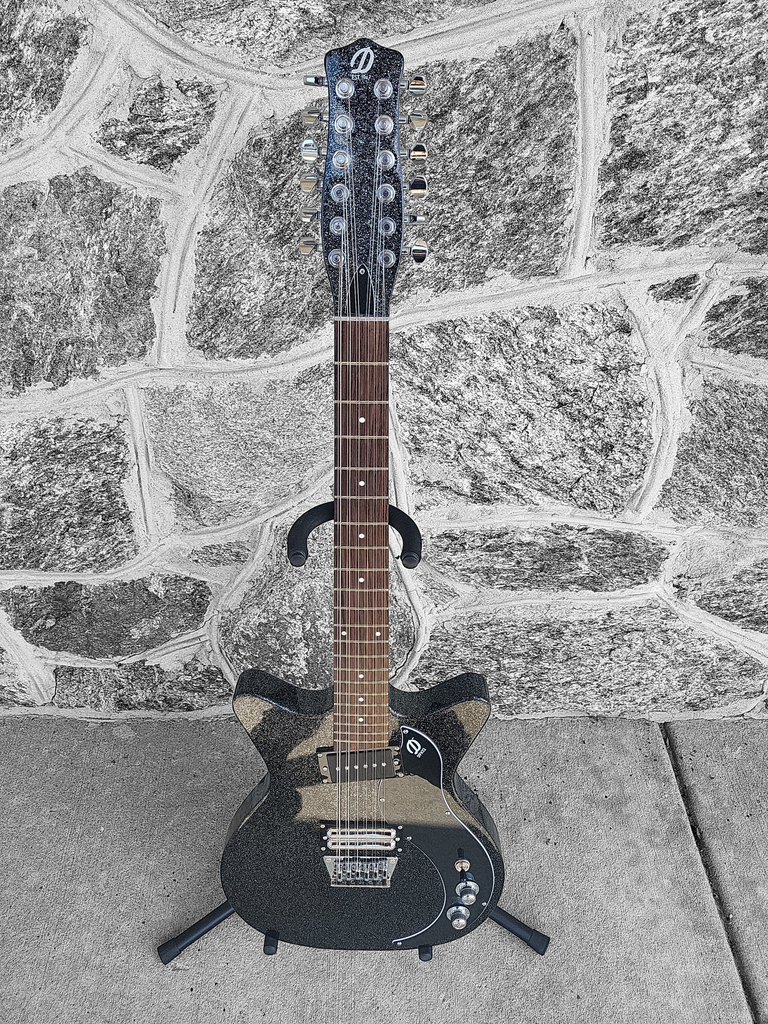 Danelectro 59X 12-String Electric Guitar, Black Metalflake