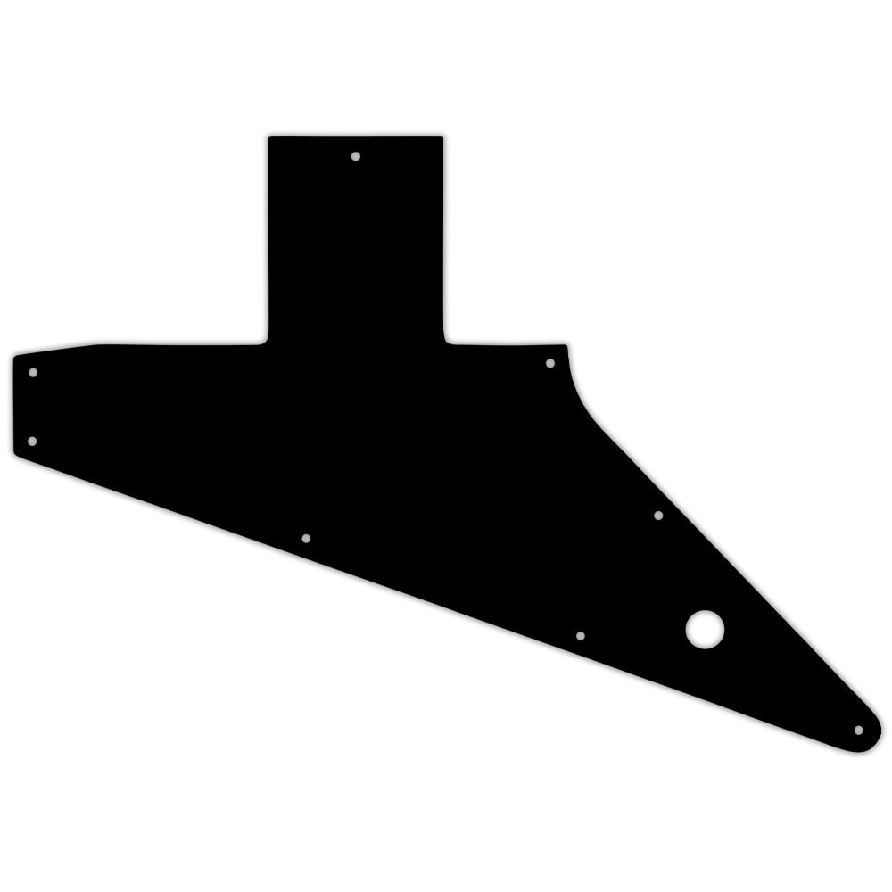 WD Custom Pickguard For Gibson 2010-2018 Explorer, Matte Black, Right-Handed