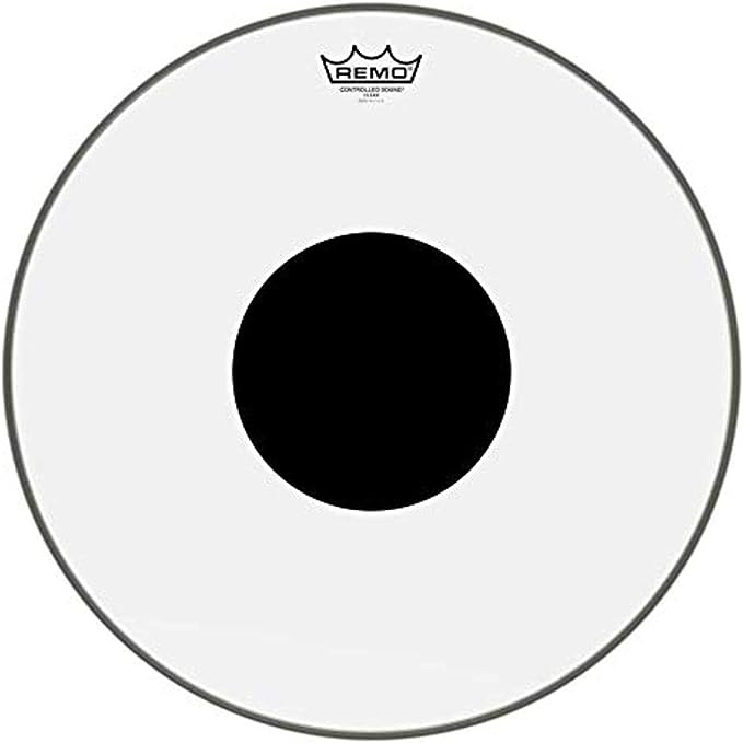 Remo Controlled Sound Clear Top Black Dot Bass Drum Head, 18"
