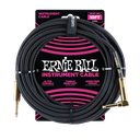 Ernie Ball 10' Braided Straight / Angle Instrument Cable - Black w/Gold Connectors