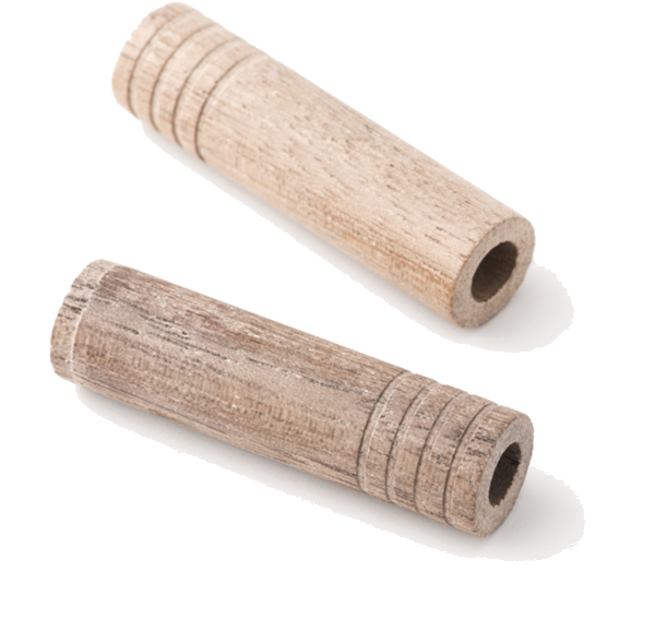 Fender Truss Rod Cavity Plugs, Walnut, Grooved, Drilled (2)