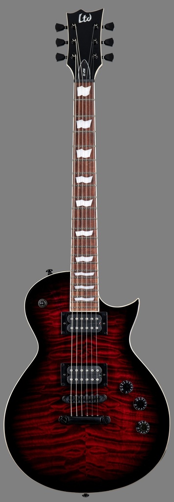 ESP Ltd EC-256 QM, See Thru Black Cherry Sunburst