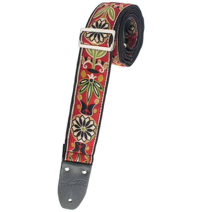 Henry Heller 2" Jaquard Strap, Red/Gold/Black/Green