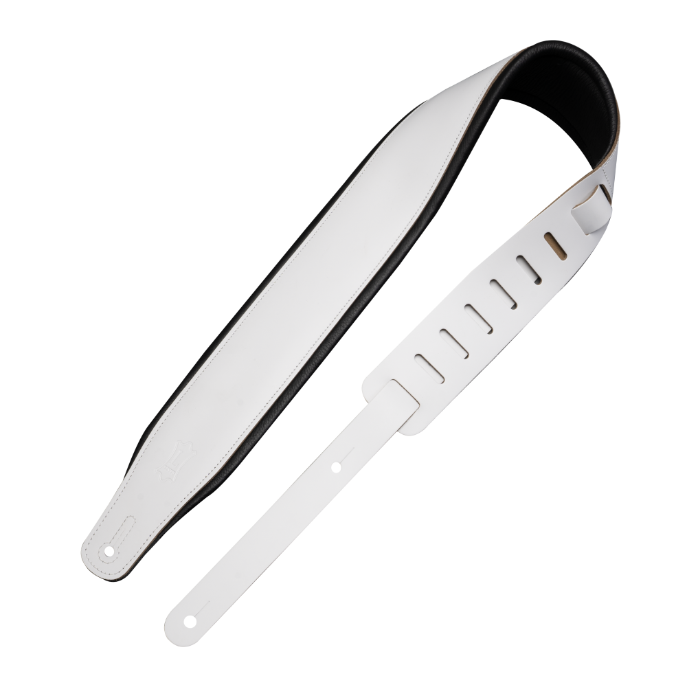 Levy's M26PD-WHT_BLK 3" Wide Top Strap, White