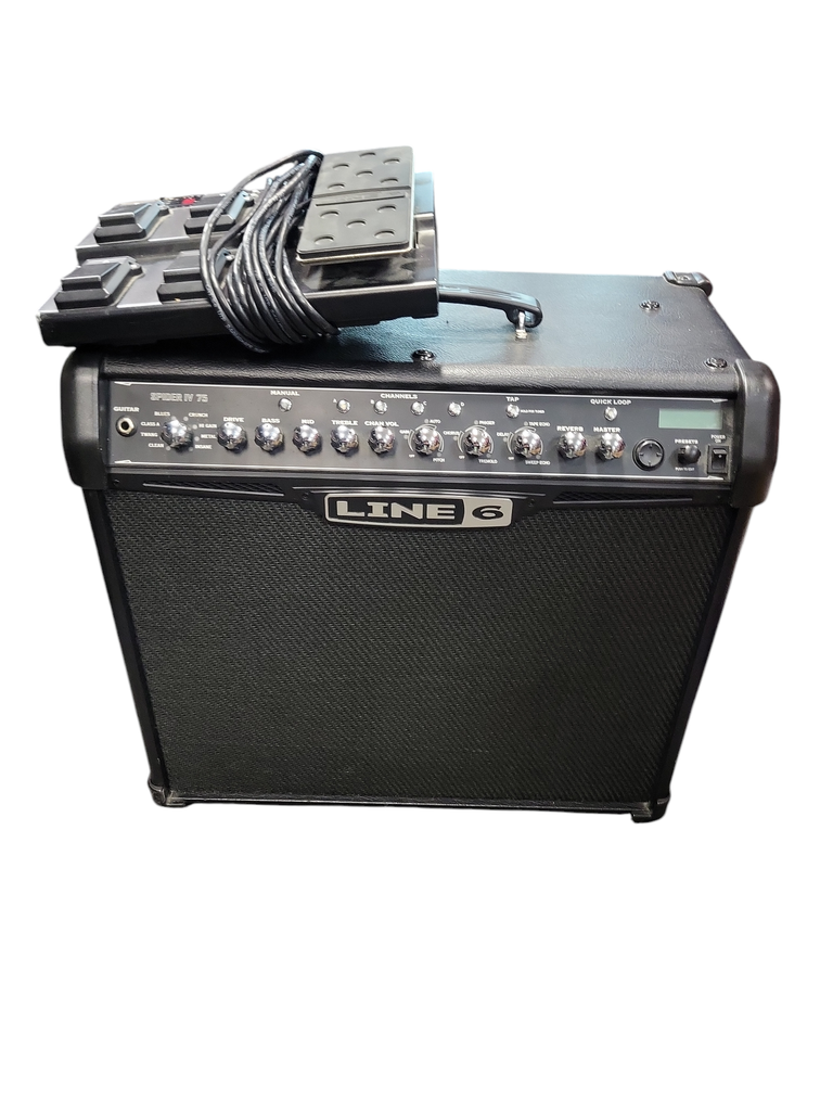 Line 6 Spider IV 75 75-Watt 1x12" Digital Modeling Guitar Combo with FBV Express Pedal