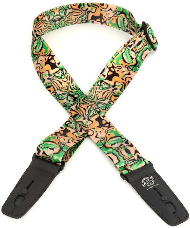 Lock-It Straps PolyPlush 60's Psychedelic, Green