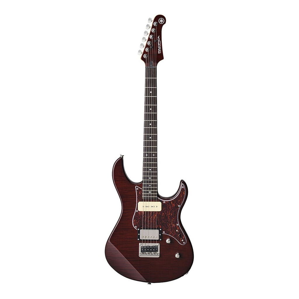 Yamaha PAC611HFM Pacifica Electric Guitar, Flame Maple Top, Root Beer