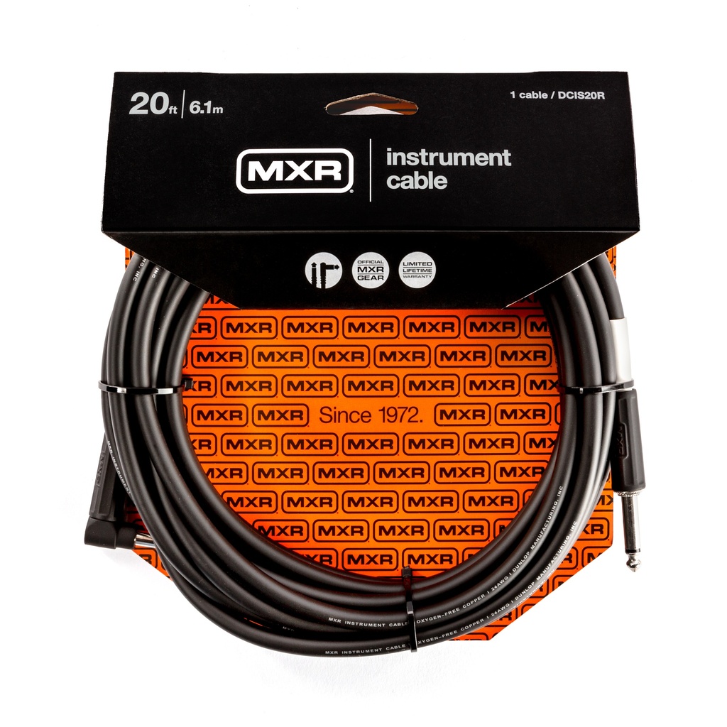 MXR Instrument Cable, Right Angle 20 Ft