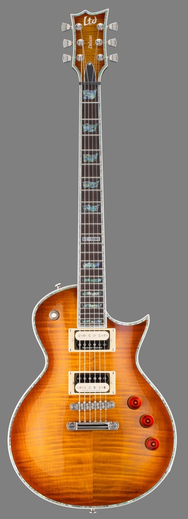 ESP Ltd EC-1000 Flamed Maple, Duncan, Amber Sunburst