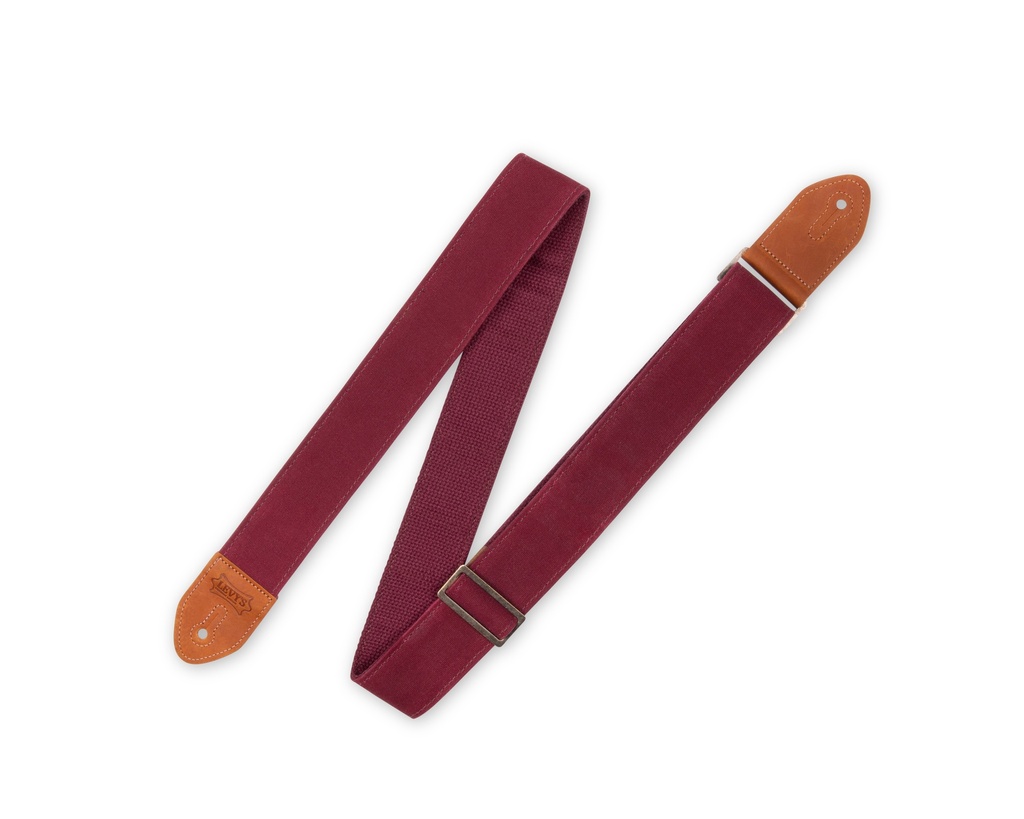 Levy's M7WC-BRG 2" Wide Waxed Canvas Guitar Strap