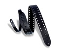 Levy's M12SPOV-BLK 2" Wide Black Veg-tan Leather Guitar Strap