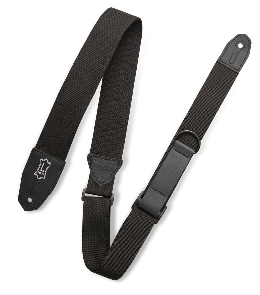 Levy's MRHC-BLK 2" Wide Cotton RipChord™ Guitar Strap