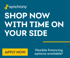 Flexible financing available through Synchrony