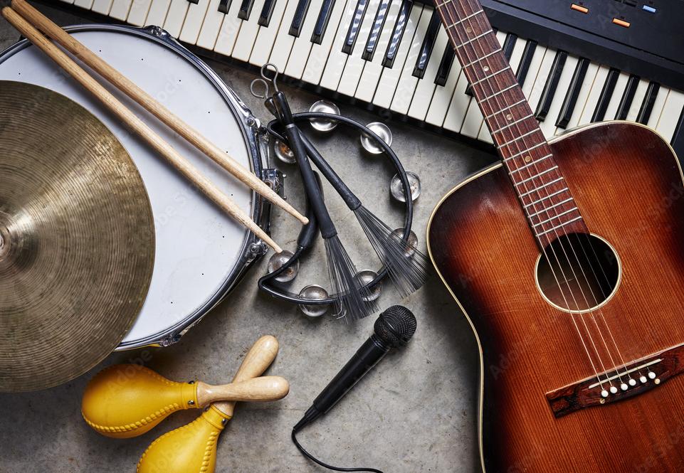 Instruments at The Lab Various Musical Instruments
