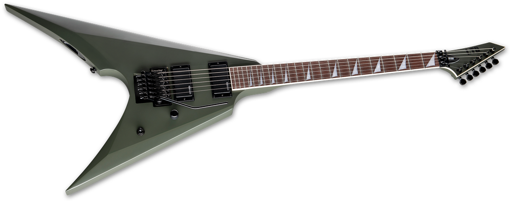 ESP Ltd Arrow-200 FR Electric Guitar, Military Green Satin