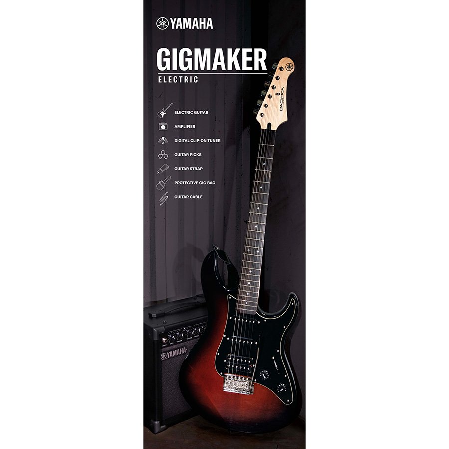 Yamaha GigMaker Electric Guitar Starter Pack, Black