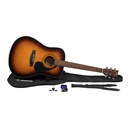 Yamaha Gigmaker Standard Acoustic Guitar Starter Pack, Tobacco Sunburst