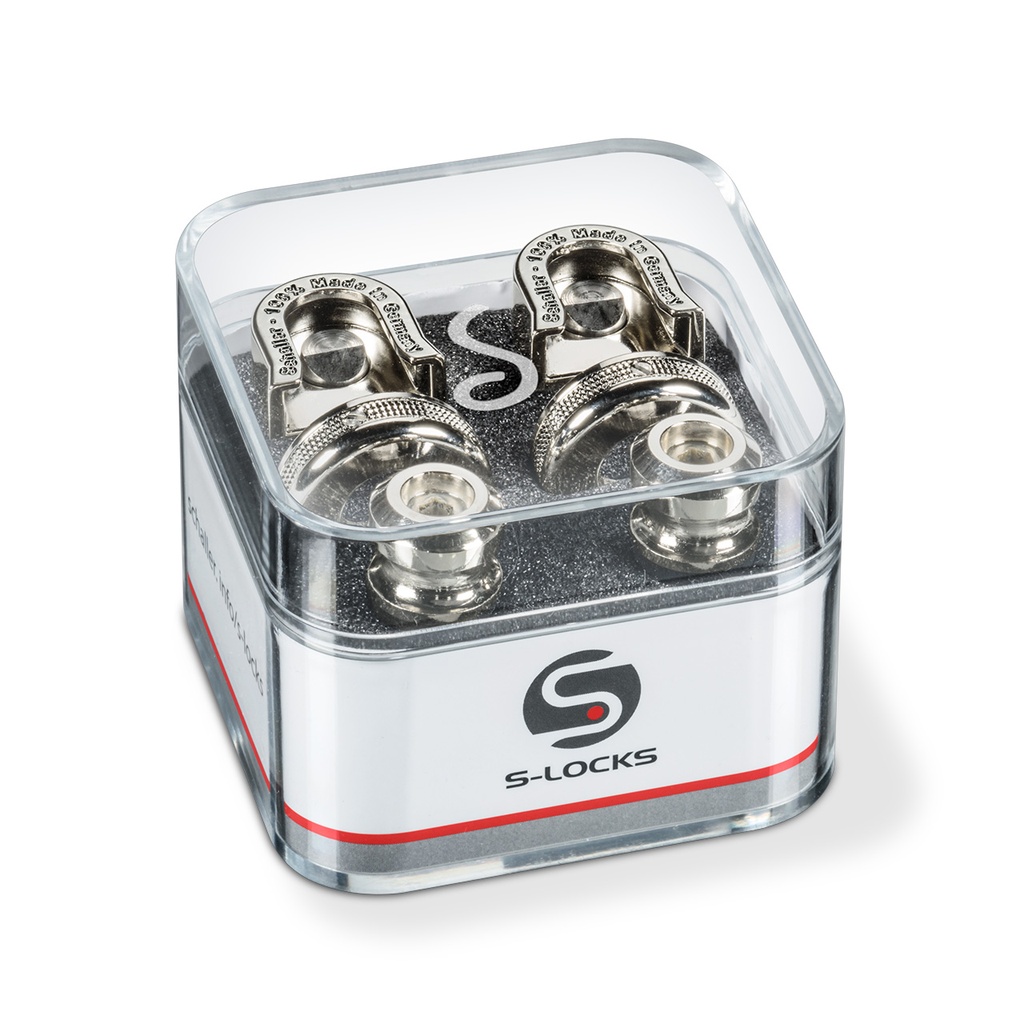 Schaller S-Locks Strap Retainers, Pair, Nickel