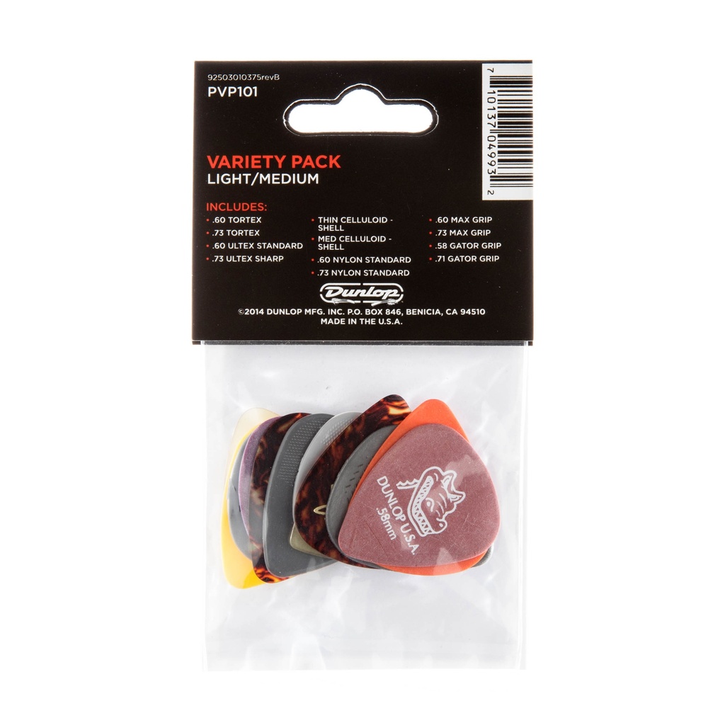 Dunlop Pick Variety Pack, Light/Medium