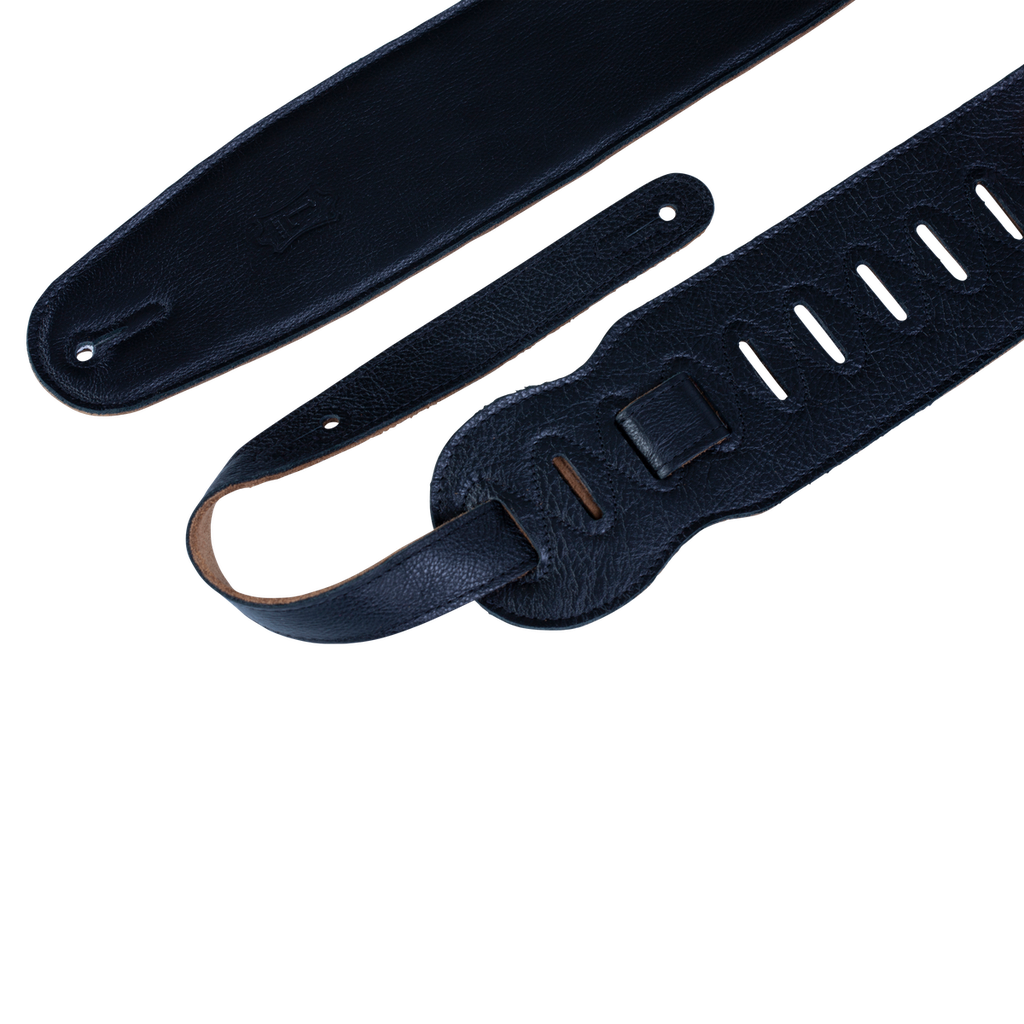 Levy's Heritage Crafted Series Leather Guitar Strap, Black