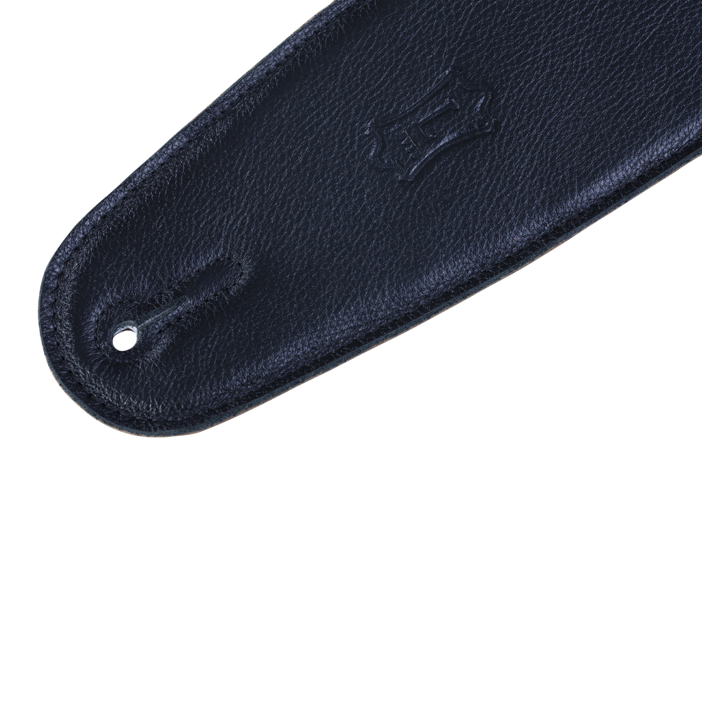 Levy's Heritage Crafted Series Leather Guitar Strap, Black
