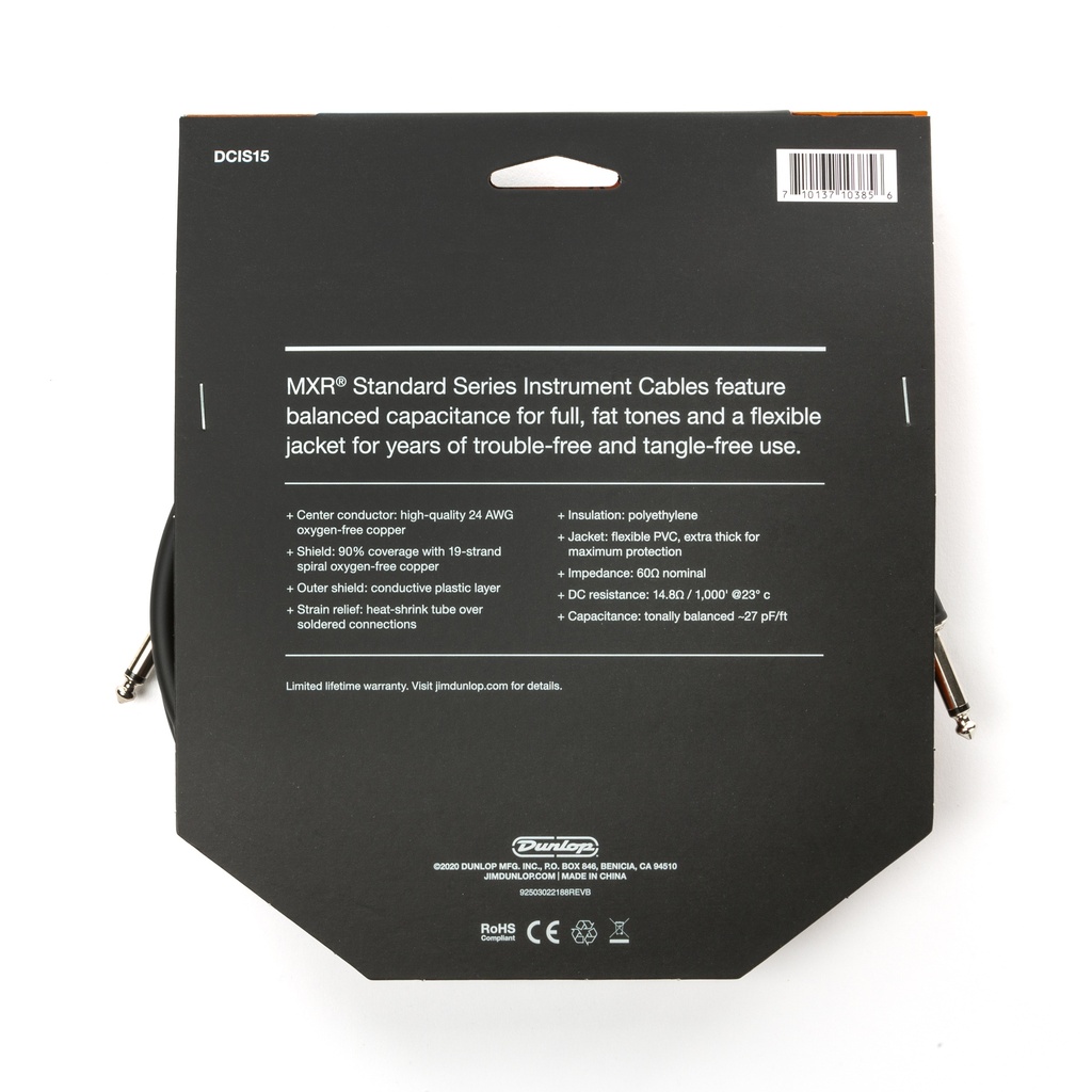 MXR Instrument Cable, 15 Ft