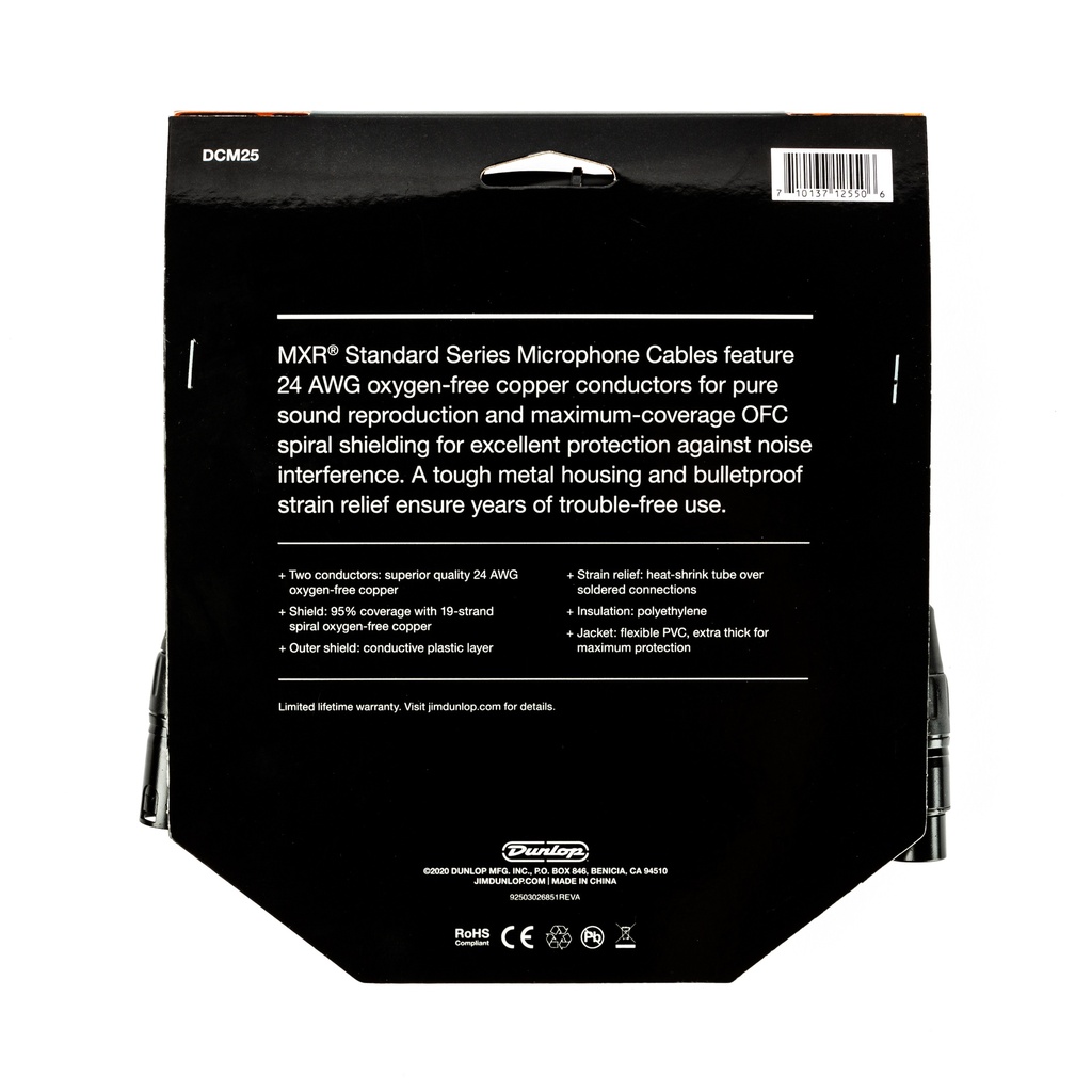 MXR Microphone Cable, 25 Ft