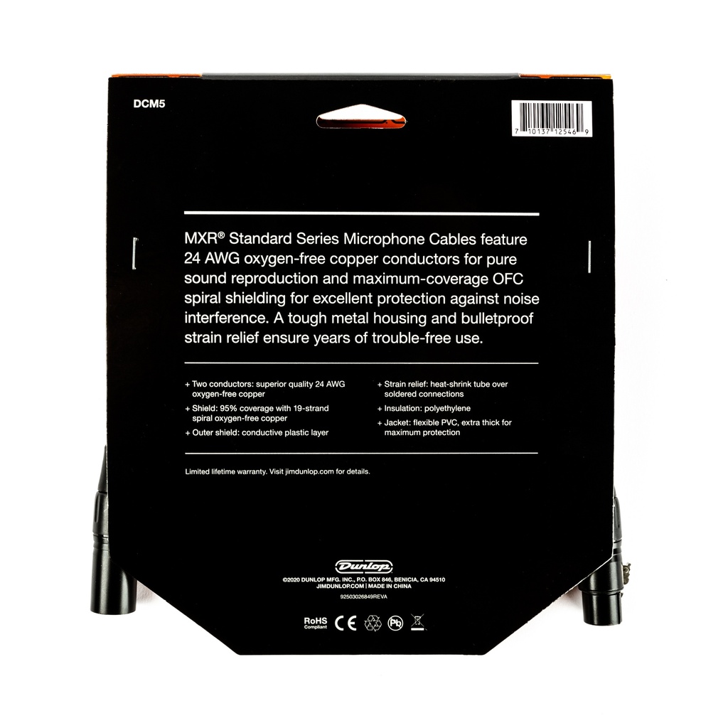 MXR Microphone Cable, 5 Ft