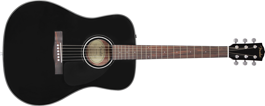 Fender CD-60 Dreadnaught Acoustic with Case, Black