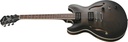 Ibanez Artcore AS53 Semi-Hollow Electric Guitar, Transparent Black Flat