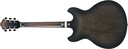 Ibanez Artcore AS53 Semi-Hollow Electric Guitar, Transparent Black Flat
