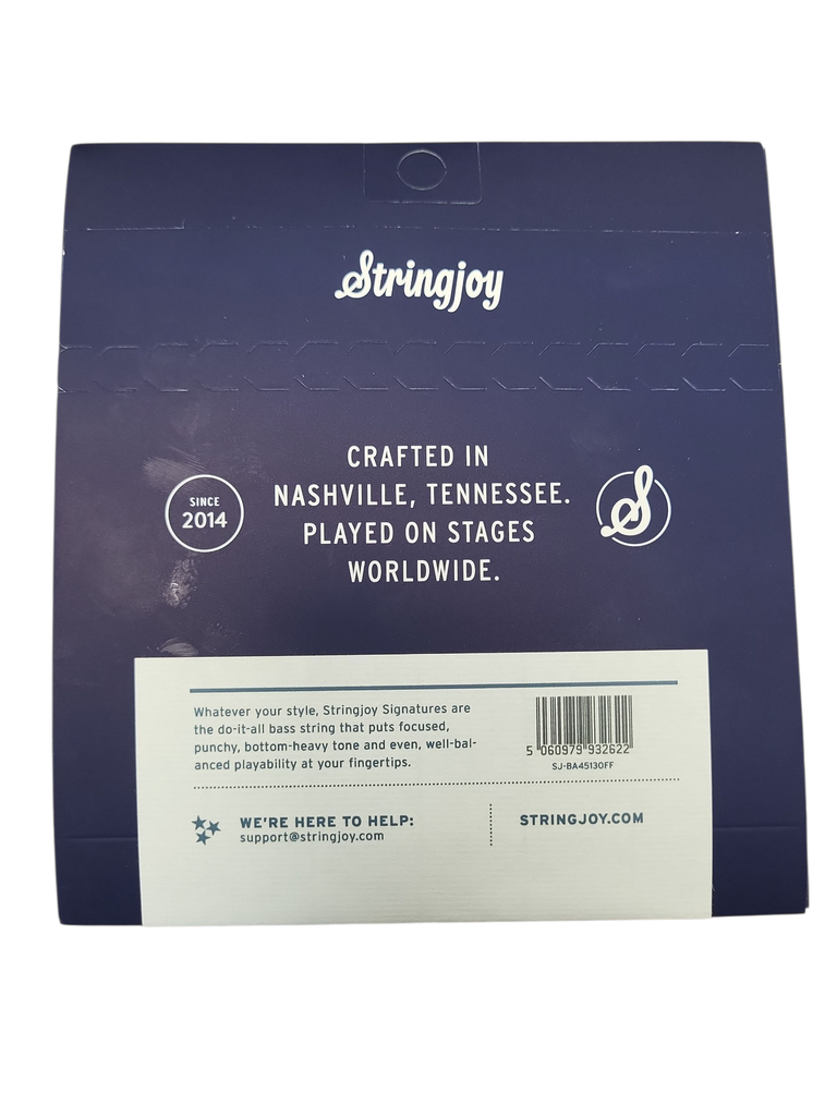 Stringjoy Light Gauge (45-130) 5 String Fanned Fret Scale Nickel Wound Bass Guitar Strings