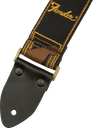 Fender Legacy Vintage Monogram Strap, Black/Yellow & Brown, 2"