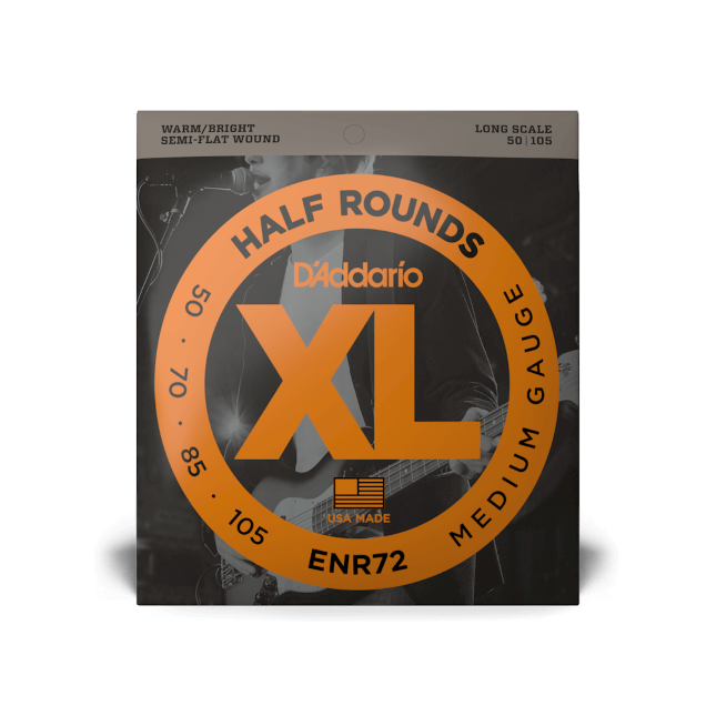 D'Addario 50-105 Medium, Long Scale, XL Half Rounds Bass Strings