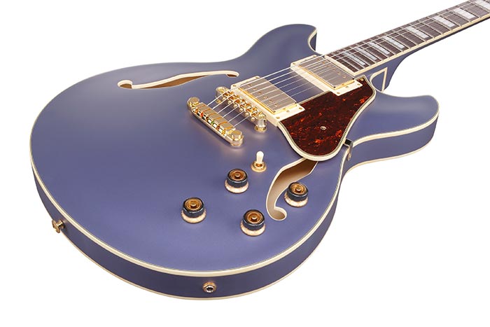 Ibanez Artcore AS73G Semi-Hollow Electric Guitar, Metallic Purple Flat