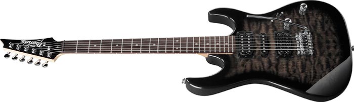 Ibanez Gio GRX70QA Electric Guitar, Transparent Black Sunburst