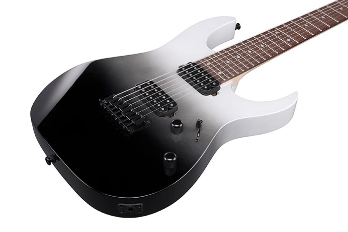 Ibanez RG7421 7-string Electric Guitar, Pearl Black Fade Metallic