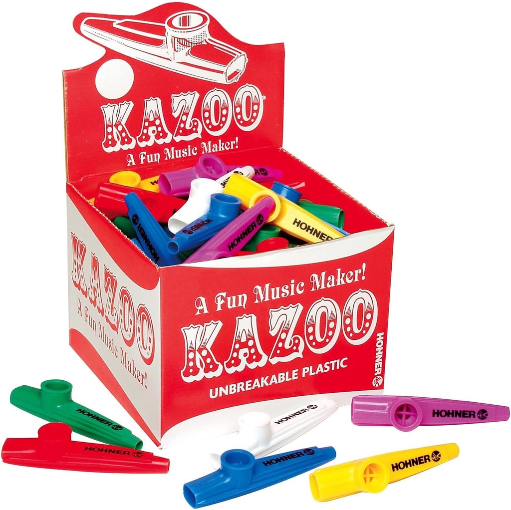 Hohner Plastic Kazoo, Single, Colors Vary